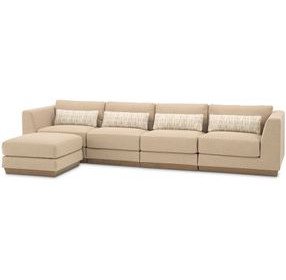 Portrait Toffee 5 Piece Modular Sectional with Pillow