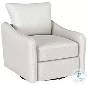 Madia Vanilla Boucle Sloped Arm Swivel Glider Chair