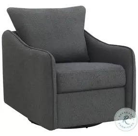 Madia Charcoal Boucle Swivel Glider Glider Chair