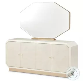 La Rachelle Medium Champagne Sideboard with Mirror