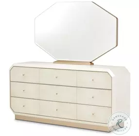La Rachelle Medium Champagne Dresser with Mirror