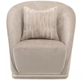 La Rachelle Lustre Upholstered Swivel Accent Chair with Pillow