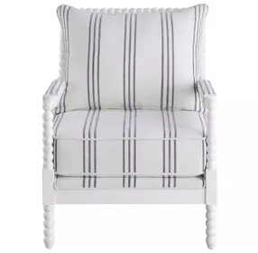 Blanchett White And Navy Accent Chair