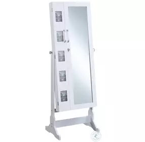 Doyle White Jewelry Cheval Mirror