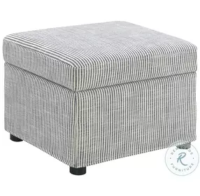 Winter Gray Hydraulic Lift Top Storage Ottoman