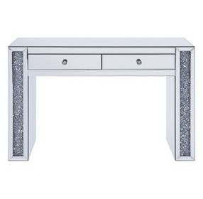 Noralie Silver and Gray 3 Drawer Vanity Desk