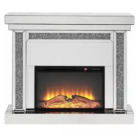 Noralie Silver 42" High Rectangular Electric Fireplace