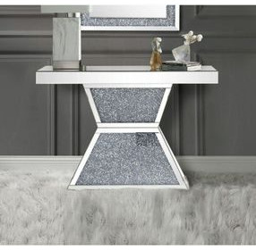 Noralie Silver Rectangular Console Table