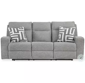 Biscoe Pewter Performance Fabric Power Reclining Sofa
