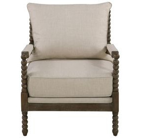 Blanchett Beige And Natural Accent Chair