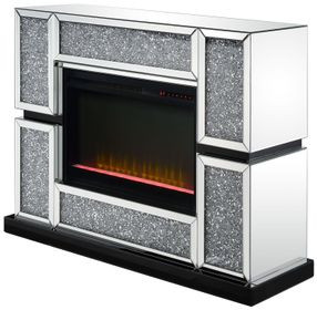 Noralie Silver and Gray 48" Fireplace
