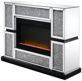Noralie Silver and Gray 48" Fireplace