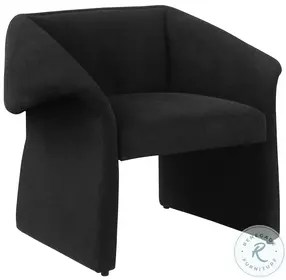 Ramsey Black Sloped Arm Accent Chair