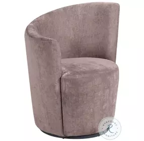 Nueva Blush Swivel Curved Backrest Accent Chair