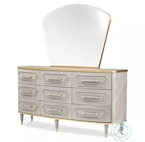 St. Charles Dove Gray Dresser And Mirror