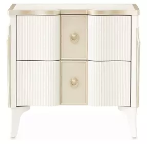 La Marisia Creamy Pearl 2 Drawer Nightstand