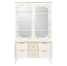 La Marisia Creamy Pearl 2 Door Display Cabinet