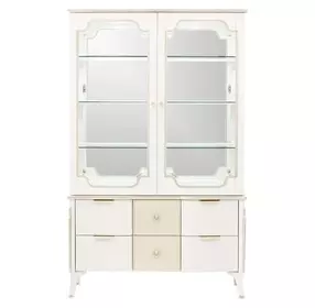 La Marisia Creamy Pearl 2 Door Display Cabinet