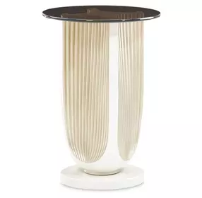 La Marisia Creamy Pearl Round Accent Table