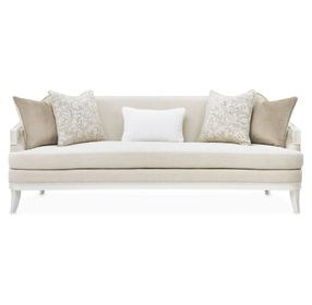 La Marisia Tranquil and Creamy Pearl Chenille 91" Sofa