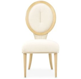 Camellia Field Cornsilk Upholstered Dining Side Chair Set of 2