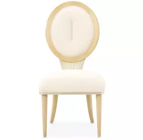 Camellia Field Cornsilk Upholstered Dining Side Chair Set of 2