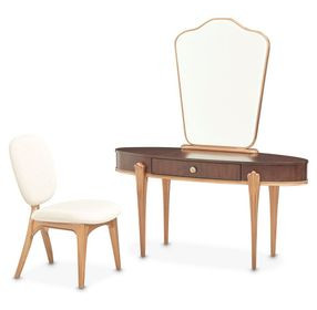 Camellia Field Warm Pecan 1 Drawer Vanity Set