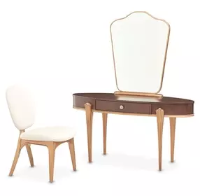 Camellia Field Warm Pecan 1 Drawer Vanity Set