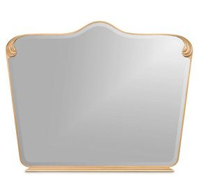 Camellia Field Warm Pecan Arch Dresser Mirror