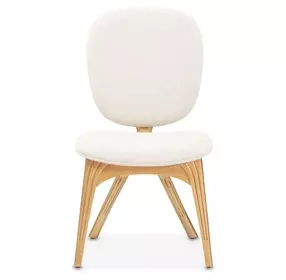 Camellia Field Antique Gold and Linen Vanity Chair