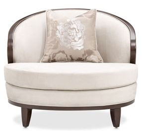 Camellia Field Warm Pecan and Porcini Matching Chair