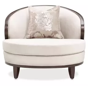 Camellia Field Warm Pecan and Porcini Matching Chair