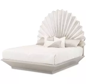 Fantosini Silver Mist King Fan Platform Bed with USB Charging