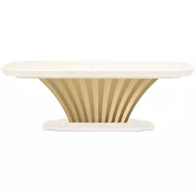 Fantosini Creamy Pearl 140" Extendable Rectangular Dining Table
