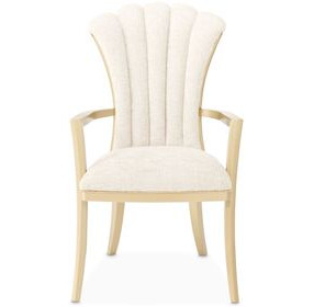 Fantosini Natural Upholstered Dining Arm Chair Set of 2