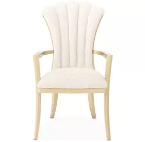 Fantosini Natural Upholstered Dining Arm Chair Set of 2