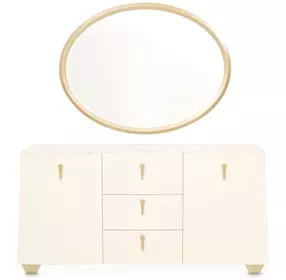 Fantosini Creamy Pearl 2 Door Sideboard with Wall Mirror