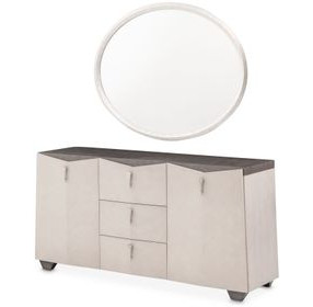 Fontessa Silver Mist 2 Door Sideboard with Mirror