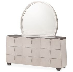 Fontessa Silver Mist 9 Drawer Dresser with Mirror