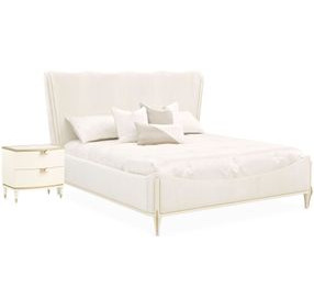 Terravista Creamy Pearl Upholstered Panel Bedroom Set