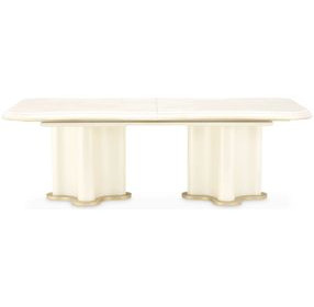 La Terrazza Creamy Pearl 141" Extendable Rectangular Dining Table