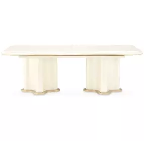 La Terrazza Creamy Pearl 141" Extendable Rectangular Dining Table