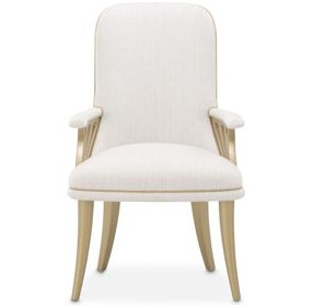 La Terrazza Creamy Pearl Upholstered Dining Arm Chair Set of 2