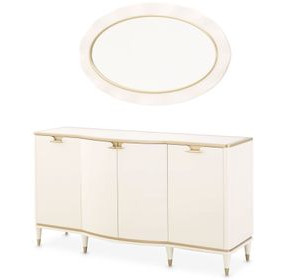 Terravista Creamy Pearl 4 Door Sideboard with Mirror