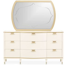 Terravista Creamy Pearl 9 Drawer Dresser with Mirror