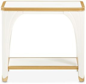 Terravista Creamy Pearl Rectangular End Table