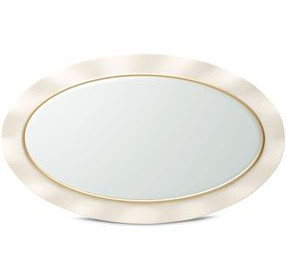 La Terrazza Creamy Pearl Oval Wall Mirror