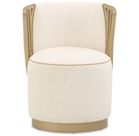 La Terrazza Creamy Pearl Upholstered Vanity Chair