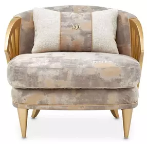 La Terrazza Light Champagne and Cappuccino Accent Chair