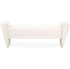 La Terrazza Creamy Pearl Upholstered 66" Bed Bench